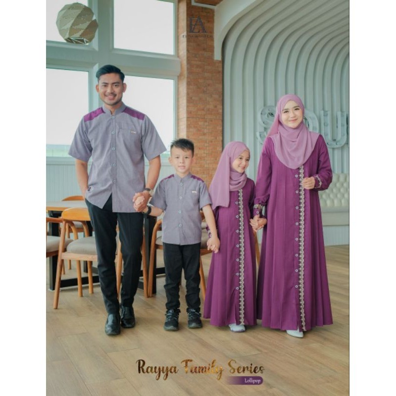 Original Pakaian Muslim Keluarga Sarimbit Family Set Rayya Reborn By Esha Moslem (Cekstok Dulu)