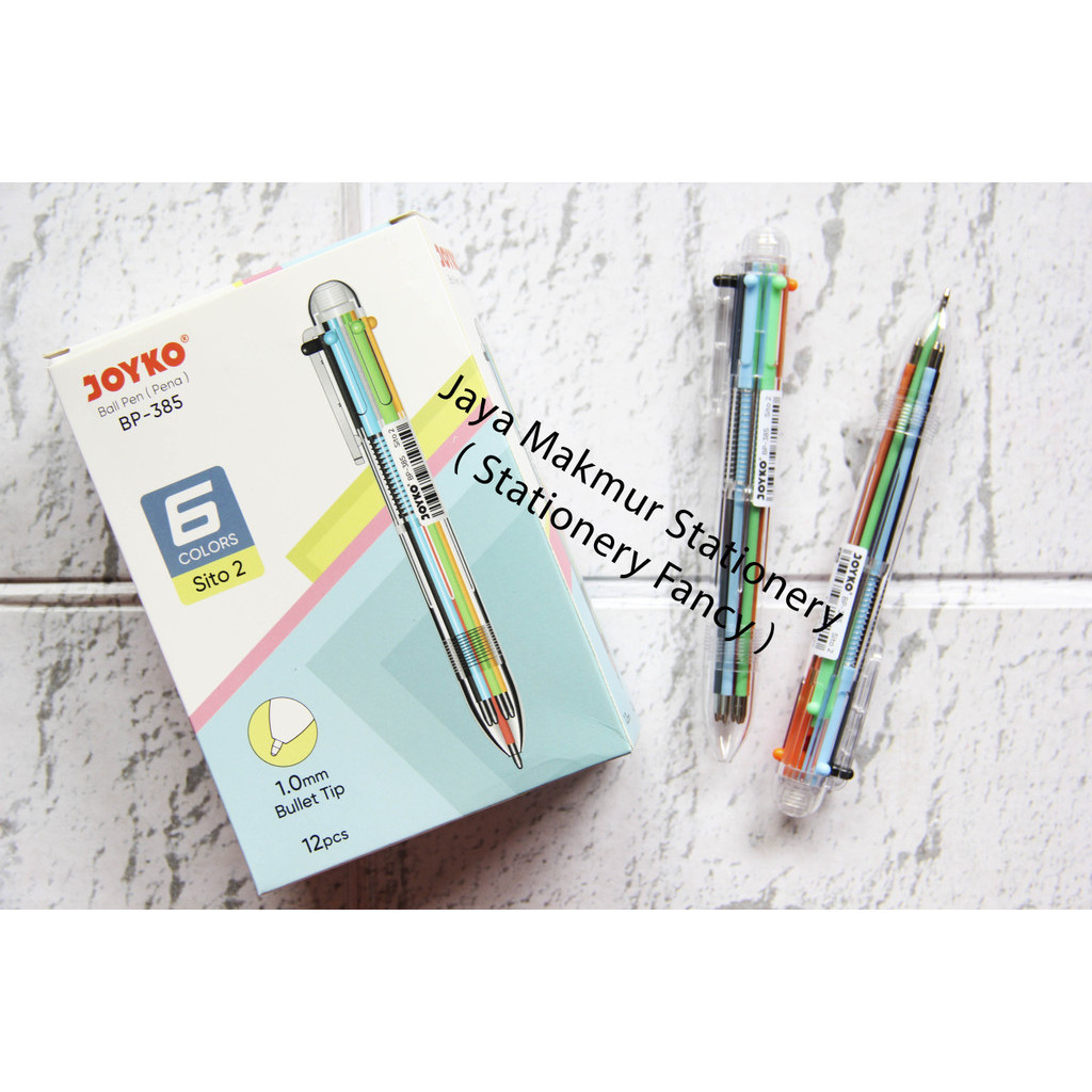 

Pen 6 Warna (1.0 mm) Joyko Sito 2 BP-385 (Eceran)