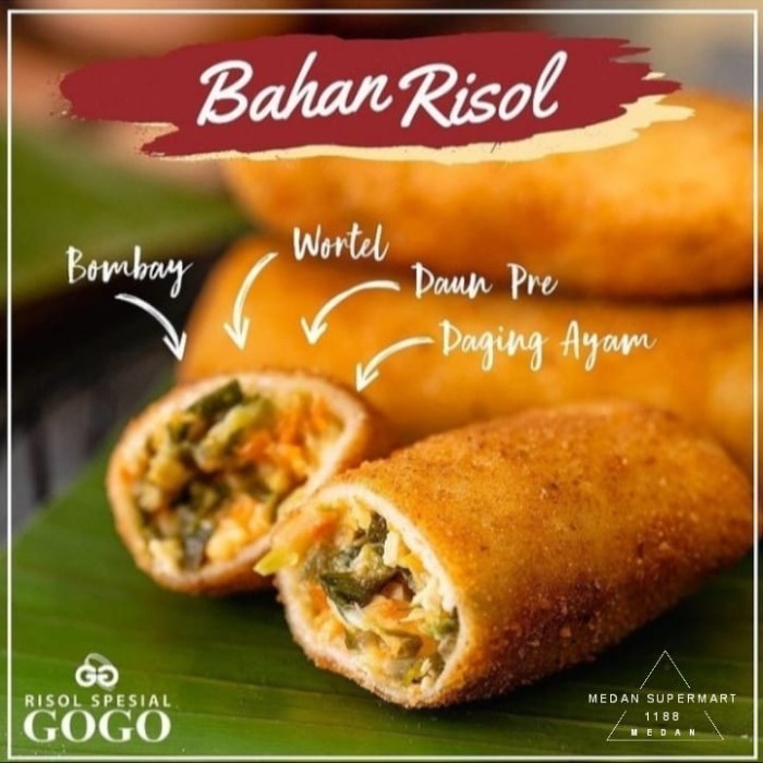 

Uinn - Risol Spesial Gogo Frozen Food Frozen Snack Oleh-Oleh Medan Isi 10Pcs
