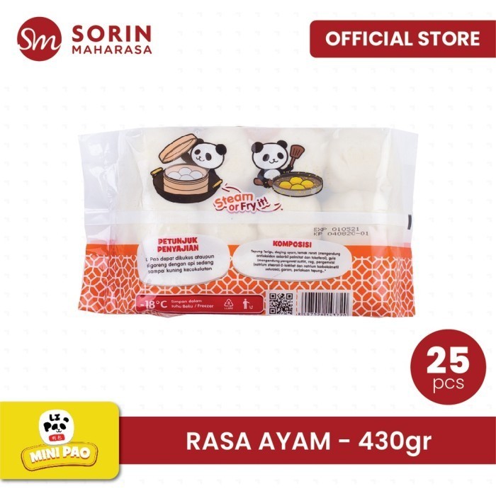 

Uinn - Li Pao Mini Pao Ayam Isi 25 Pcs 430 Gr Bakpao Mini Frozen Food