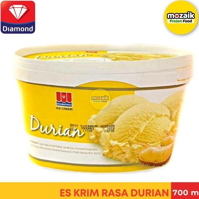 

Uinn - Ice Cream Diamond Durian Frozen Mart Frozen Food 700 Ml