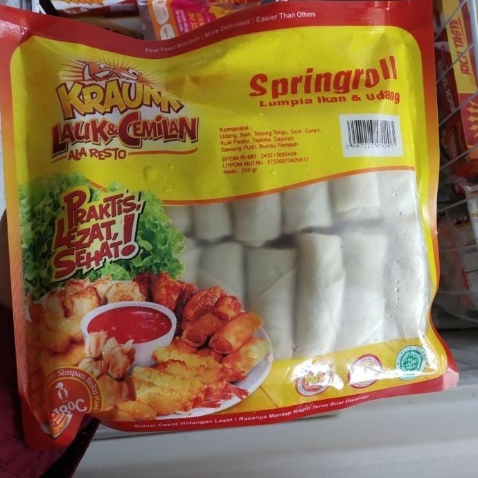 

Uinn - Springrolls Non Msg Lumpia Ikan Dan Udang Kraukk Frozen Food