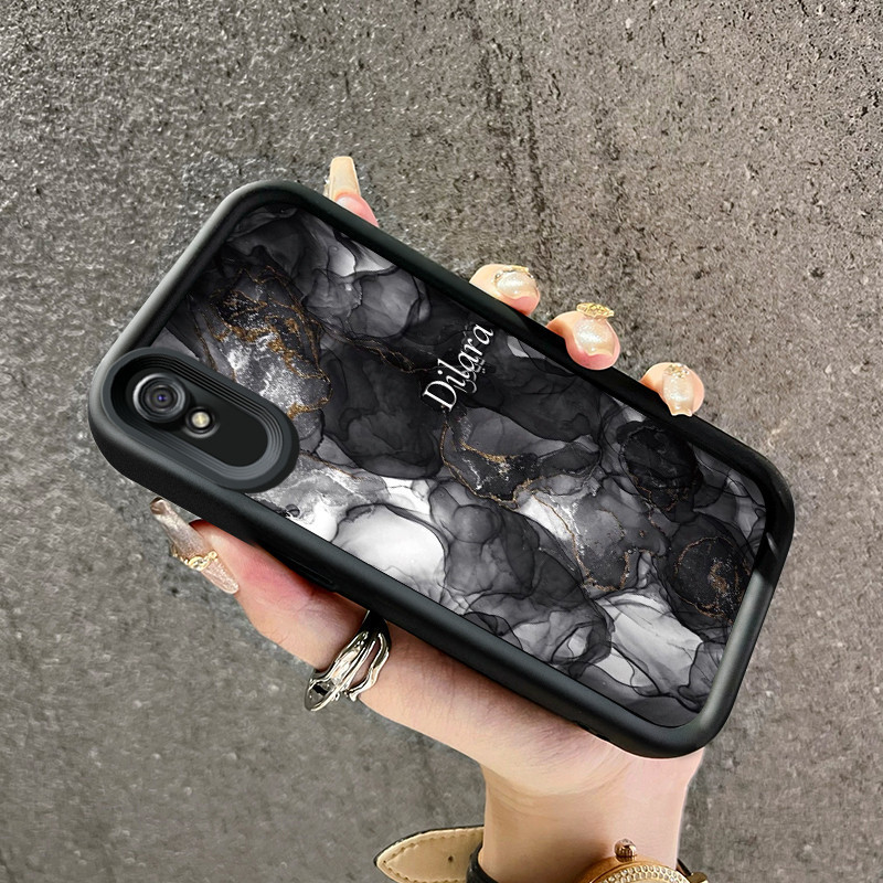 Casing Hp Xiaomi Redmi 9A Redmi 9i Redmi 9T Redmi 9 Power Case lucu Pola hitam Casing HP pelindung s