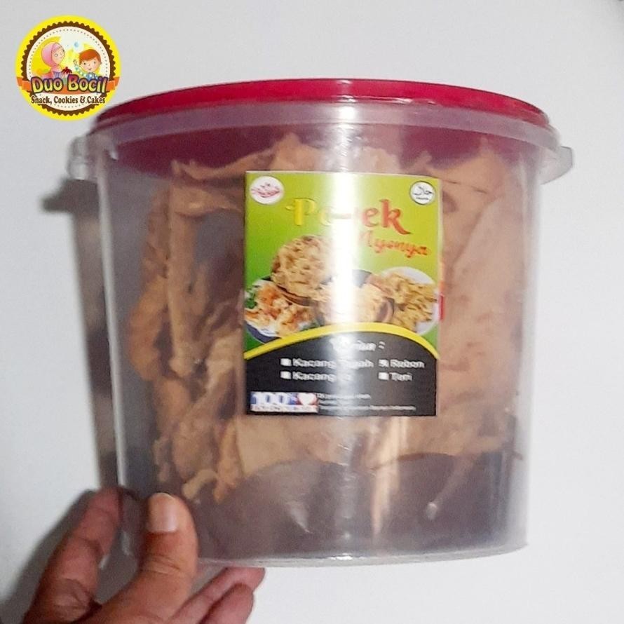 

POI Peyek Udang Rebon Toples 500 Gram / Keripik Rempeyek - Duo Bocil Snack TERLARIS