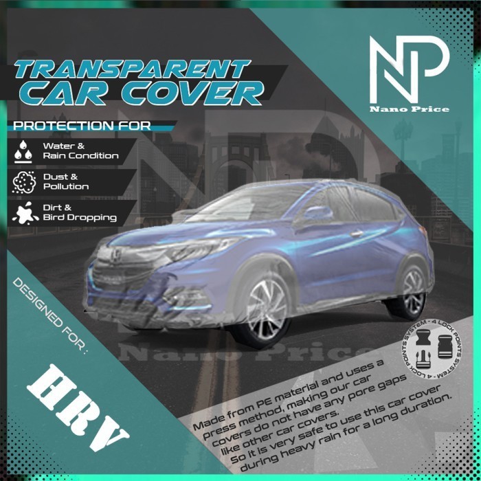Sarung Cover Mobil Plastik Transparan HRV Waterproof