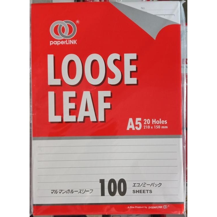 

Kertas Loose Leaf / File A5 100 Paperlink Super Murah ilmi__77