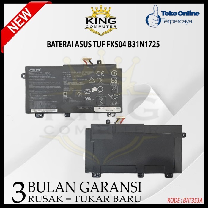 Ready Stock Baterai Asus Tuf Gaming Fx504 Fx504G Fx504Ge Fx505 Fx505D
