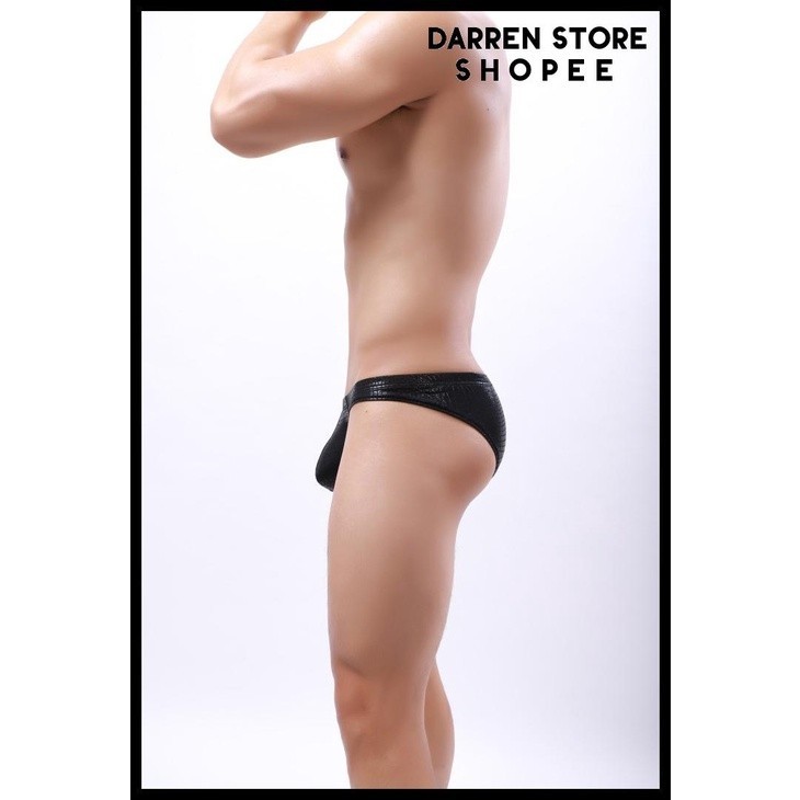 21DK29 CELANA DALAM PRIA BRIEF SEXY / JOCKSTRAP PRIA SEXY BRIEF PRIA KULIT SINTETIK. LEATHER