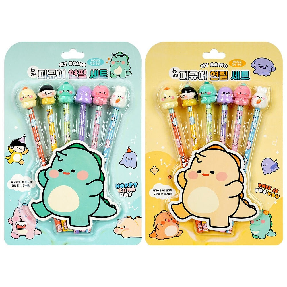 

POPO FANCY Rhino Figure Pencil Set (6pcs)