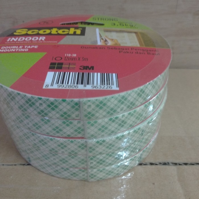 

Double tape Mounting 3m ukuran 12mmx3 meter PROMO