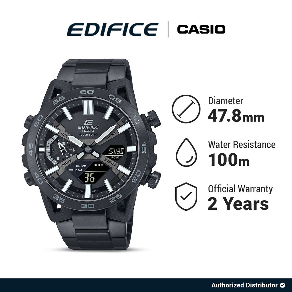 Casio EDIFICE SOSPENSIONE ECB-2000DC-1BDF Jam Tangan Pria Original