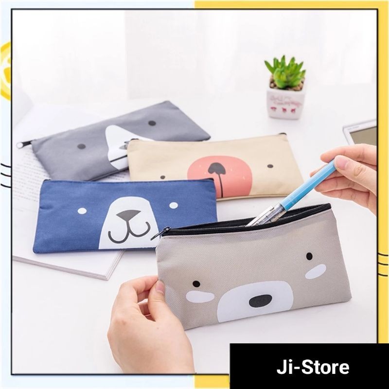 

[Ji] TEMPAT PENSIL PULPEN KAIN KANVAS KARAKTER HEWAN LUCU / KOTAK PENSIL SERBAGUNA MOTIF ANIMAL