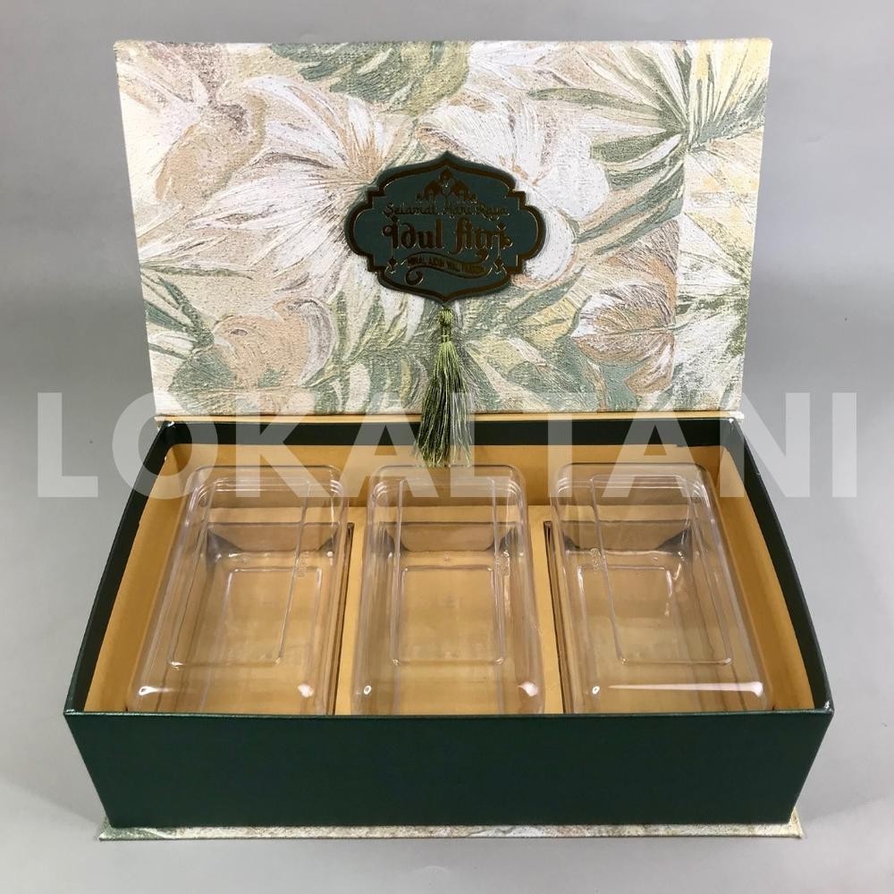 

Cepat Hemat" Box Kue Kering Hardtop 3 Toples 350gr/Kotak Hampers Edisi Lebaran ||