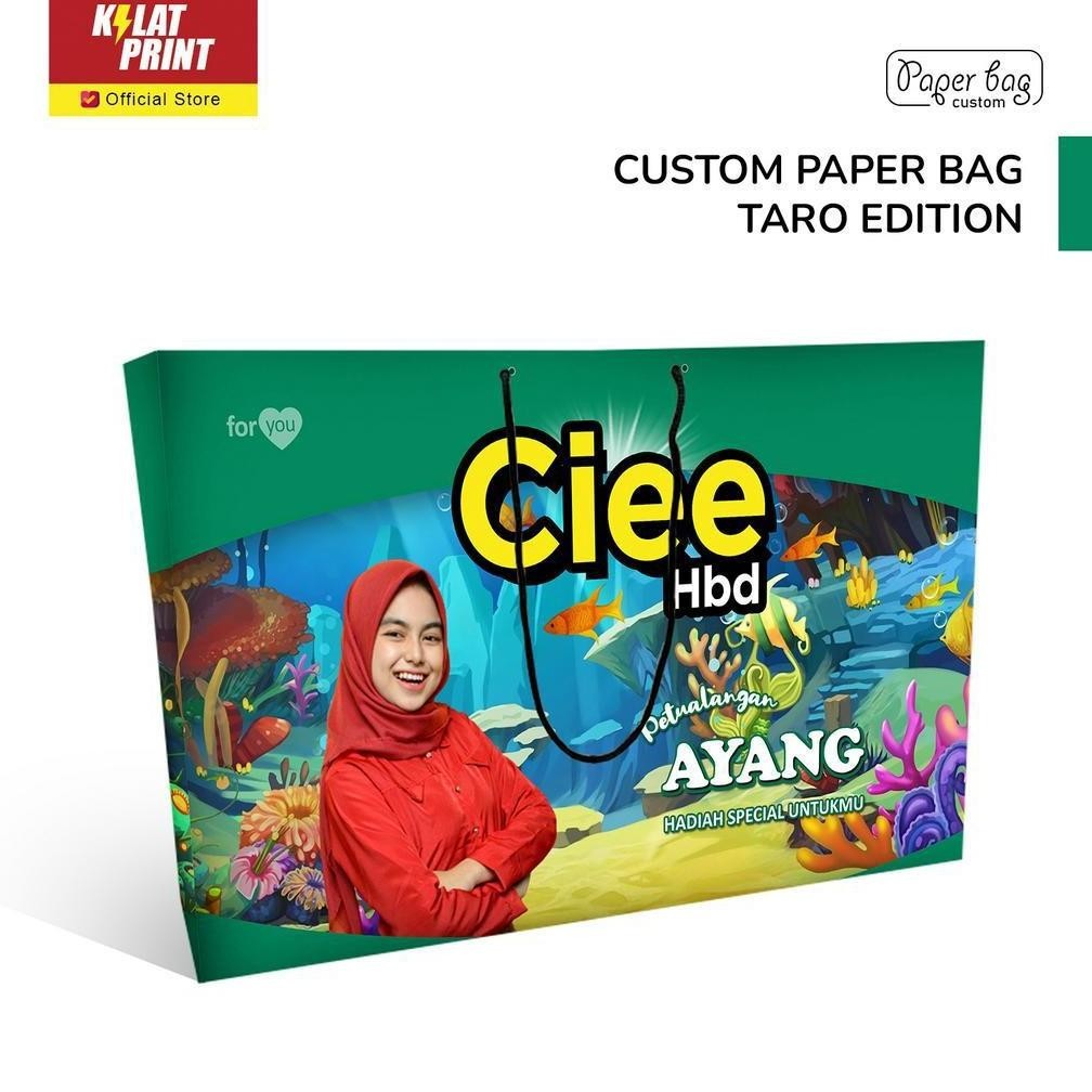 

Bonus Belanja" Paper Bag Kado Custom Muka Foto Ala Taro Net Edition ||