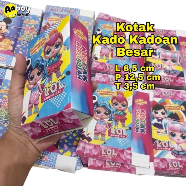 

Gratis Upgrade" Kotak kado kadoan besar 50 pcs berhadiah mainan anak isi kosong ||