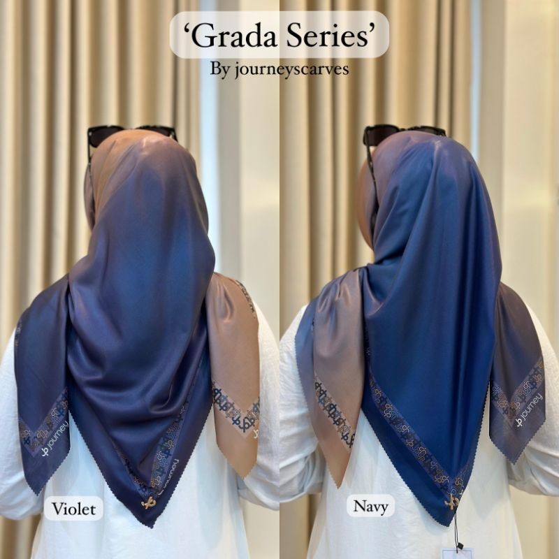 Hijab Journey Scarves Grada Navy-Violet