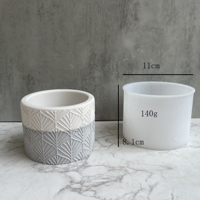 CETAKAN SILIKON RESIN SUCCULENT FLOWER POT VARIANT PATTERN MOLD