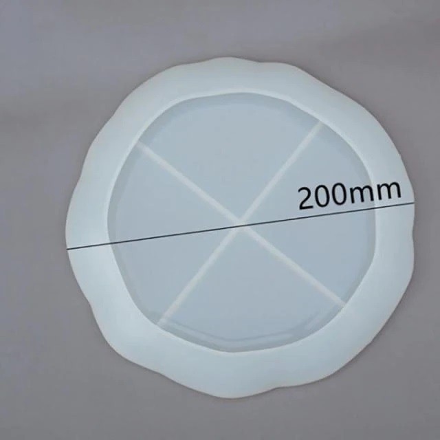 CETAKAN SILIKON RESIN OVAL BULAT PLATE DISH MOLD