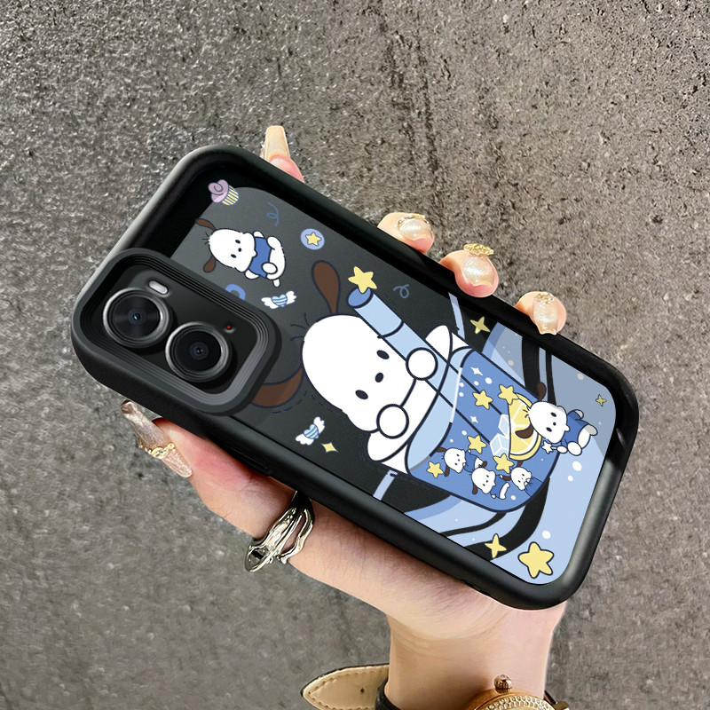 Casing Hp OPPO A36 OPPO A76 OPPO A96 Case hp ponsel pola kartun Cinnamoroll silikon Casing kerangka 