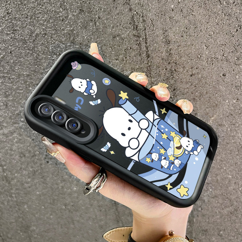 Casing Hp OPPO A91 OPPO F15 OPPO Reno 3 Case hp ponsel pola kartun Cinnamoroll silikon Casing kerang