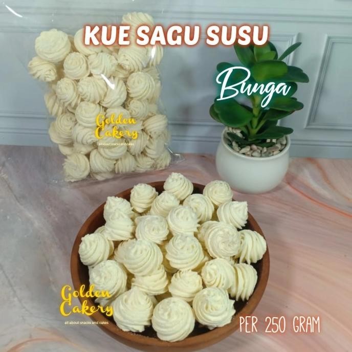 

Best Seller Kue Sagu Susu Bunga Spesial 250Gram Nett Stok Terbatas