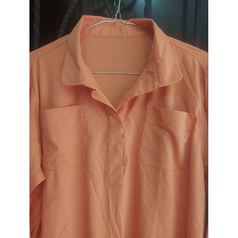 kaos olahraga panjang wanita ld 120 baby oren jersy