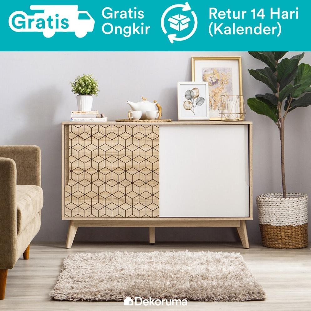 Nomura Lemari Kabinet Minimalis 2 Pintu Sliding | Credenza Buffet