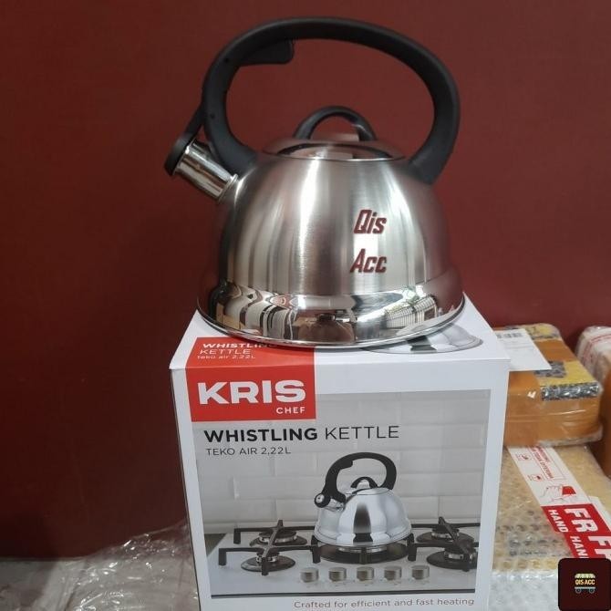 Kris Chef Whistling Kettel / Teko Air Bunyi Stainless Steel 2.2 Ltr Kualitas Premium