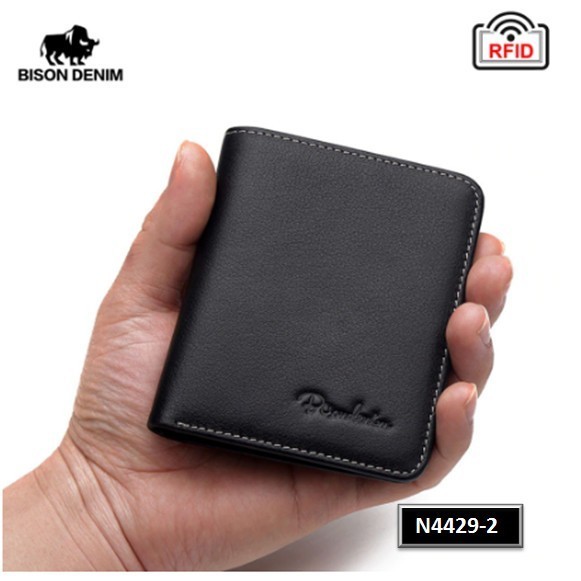 Dompet Pria Kulit Asli Original RFID Mini Tipis