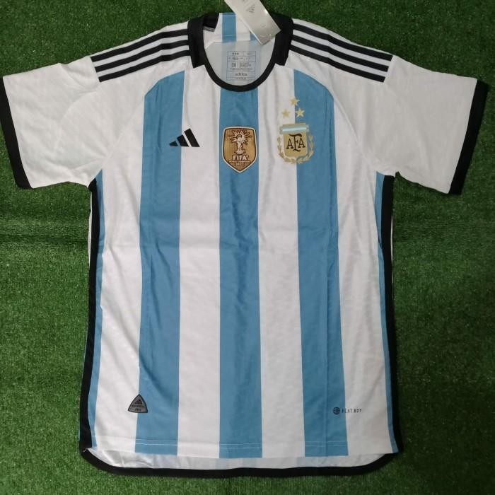 JERSEY ARGENTINA PLAYER ISSUE 3 BINTANG FULL PATH JERSEY JUARA DUNIA