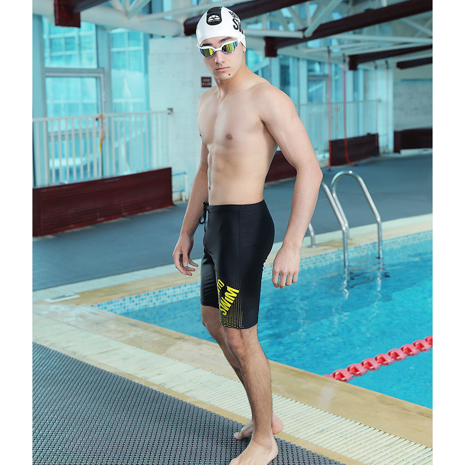 Celana Renang Lima Titik Pria, Cepat Kering Anti-malu Pakaian Renang Dewasa Profesional Setelan Ukur