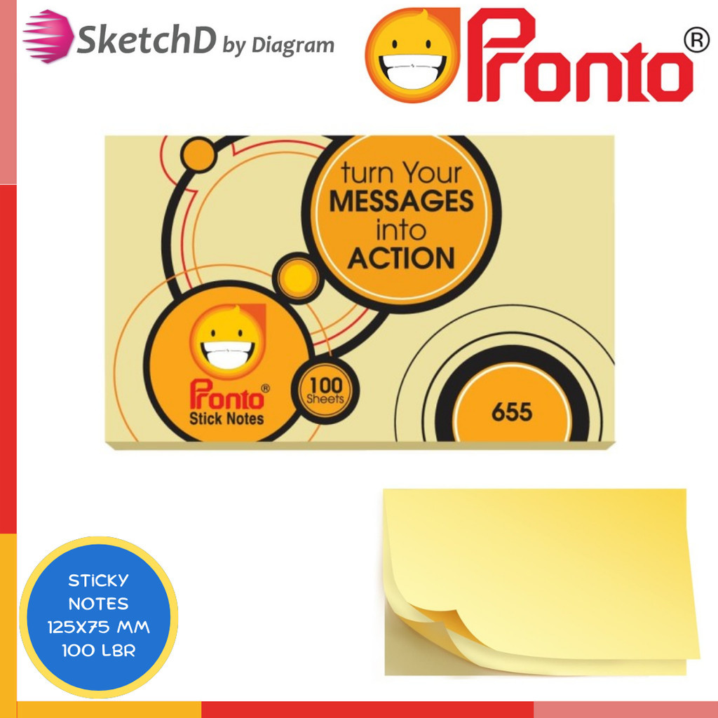 

Memo Tempel Pronto Sticky Notes 655 125 x 75 isi 100