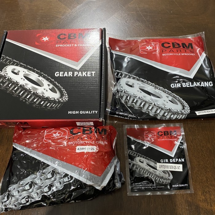 CBM New Jupiter MX Baru Gear Set Gearset Kopling 135 Motor Rantai Set