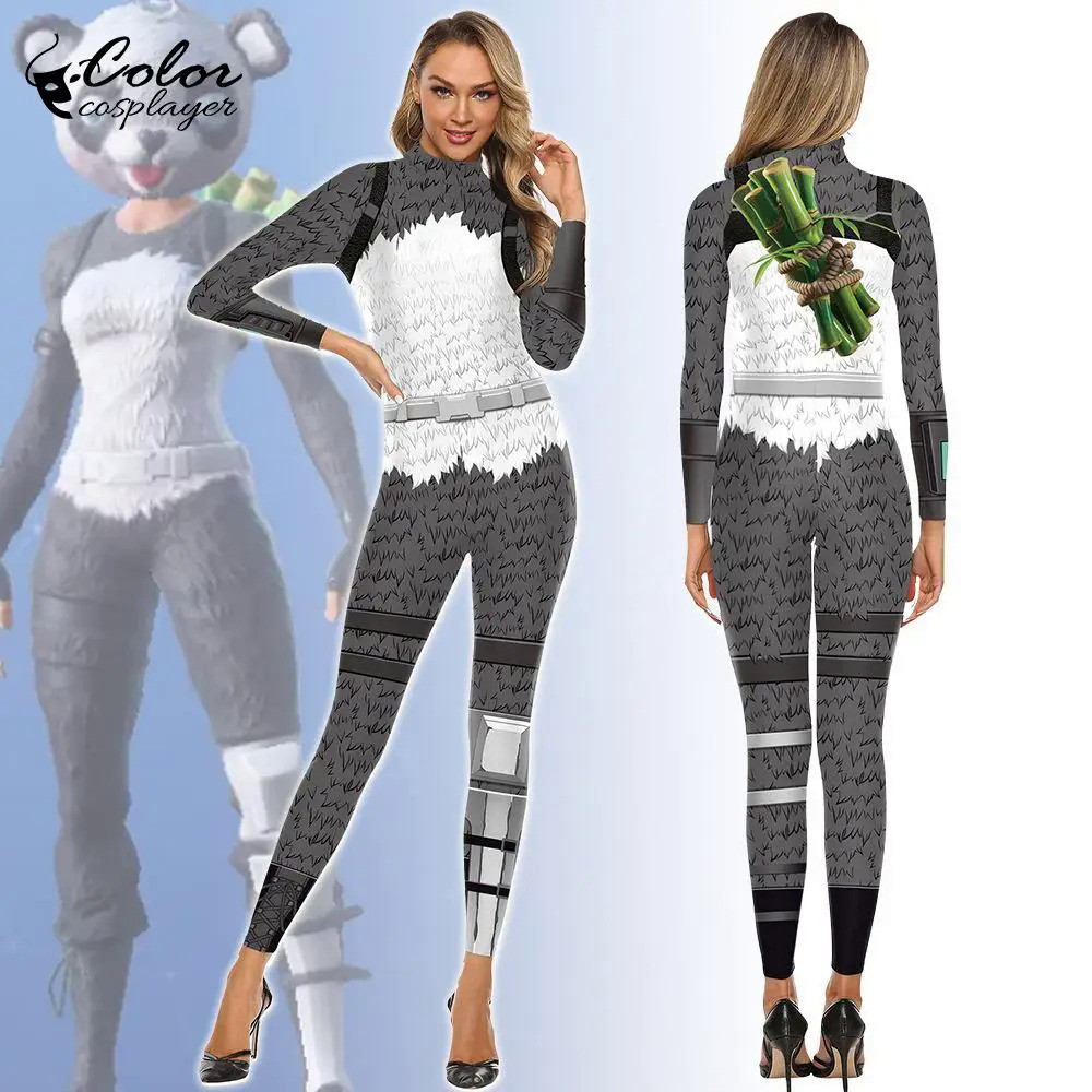 Color Cosplayer Festival Cosplay Jumpsuit 3D Printed Bodysuit Sexy Halloween Costume Women Purim Zen