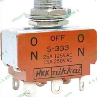 

NKK Switches S333 s-333 Switch Toggle DPDT 25a 125vac