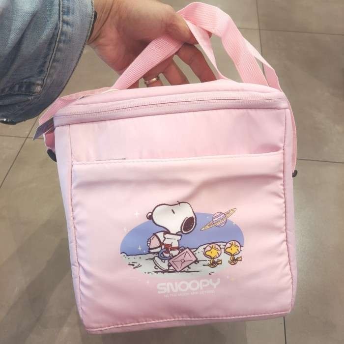 OFC Miniso Snoopy the Little Space Explorer Collection Lunch Bag Bento Bag Tas Lunch Box Tempat Kota