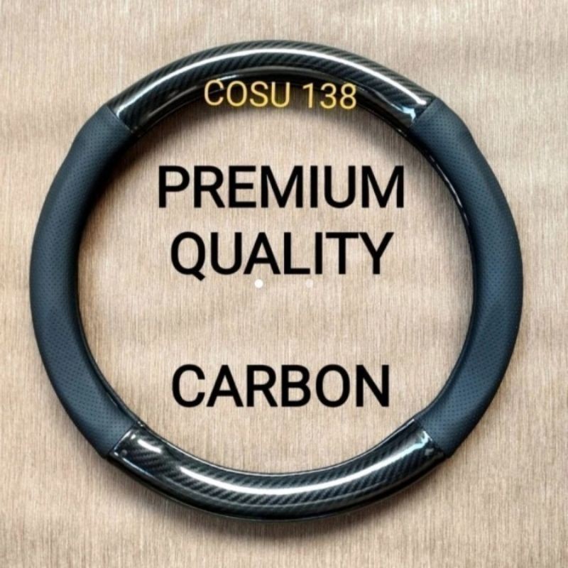 sarung cover stir carbon kulit asli toyota innova zenix