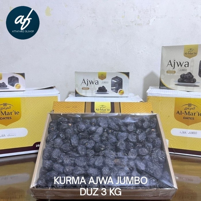 

Kurma Ajwa Jumbo Premium Al Mar'ie dus 3kg Korma Nabi