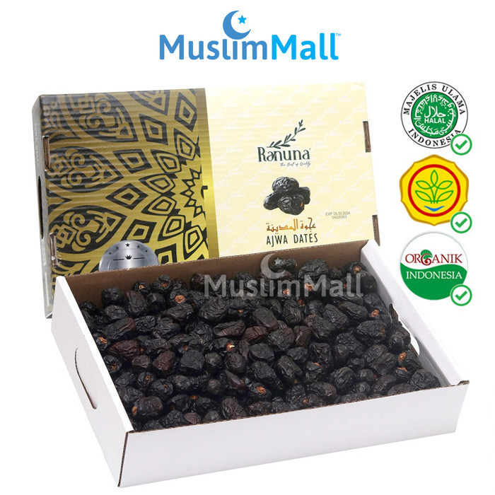

Kurma Ajwa RANUNA 3kg Korma Nabi Madinah Ajwa Organik Premium