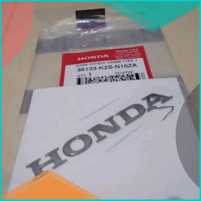 emblem logo tulisan honda ukuran 100mm mark honda 100mm vario 160 ori