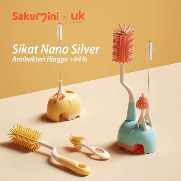 Sakuni Silicone Bottle Brush Sikat Pembersih Botol Sedotan Bayi