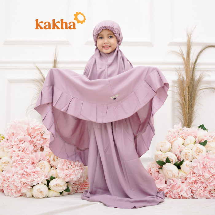 Kakha - Mukena Anak (1-6 Tahun) (Lilac) / Mukena Rayon / Mukena Balita