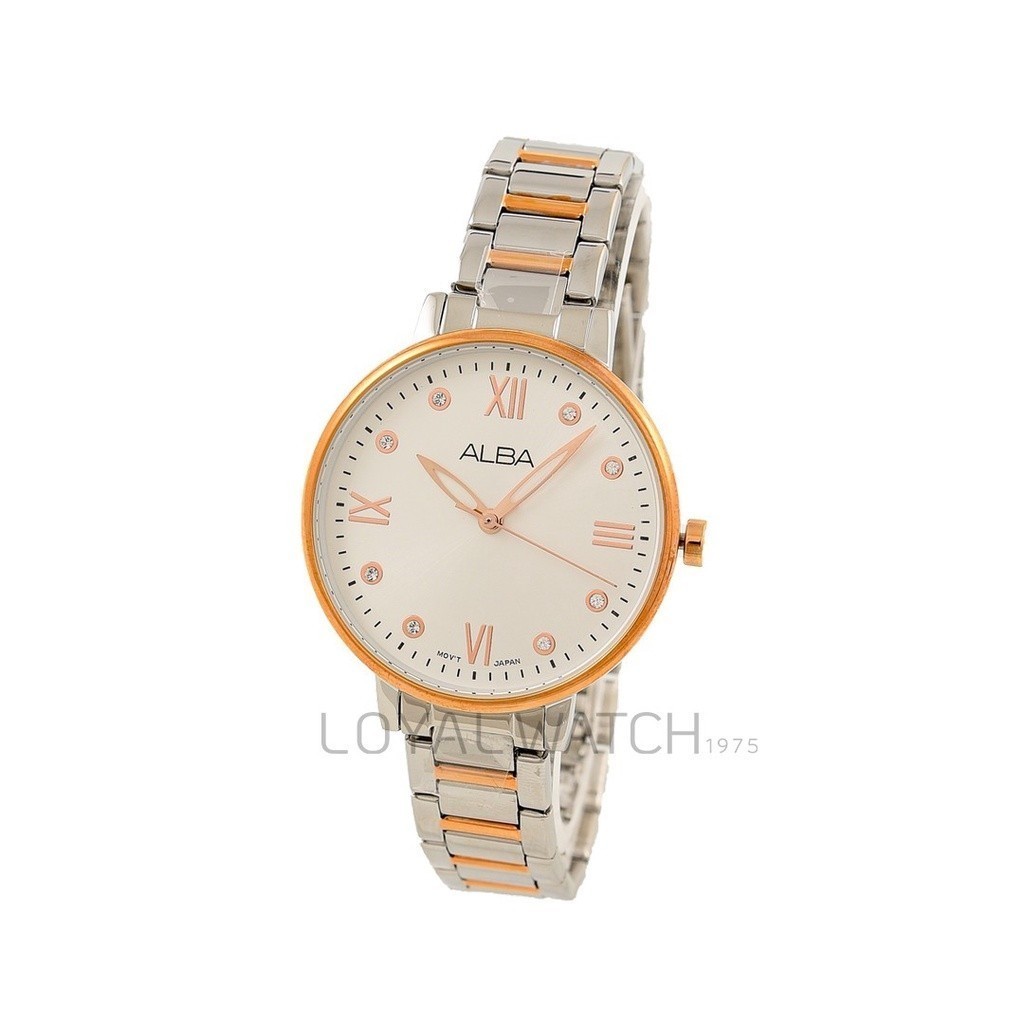 Loyal Watch 1975 - Jam Tangan Alba  Wanita  Ah8664 Silver Rosegold