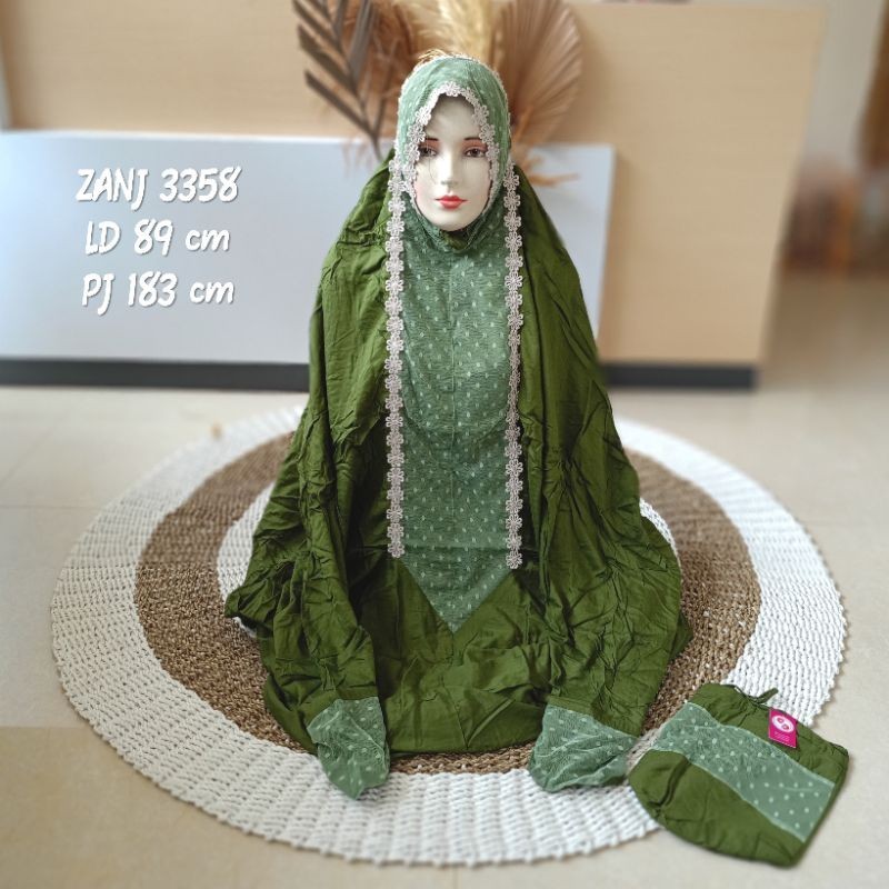 Mukena Terusan Dewasa Katun Rayon Ruby