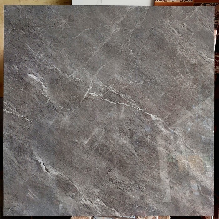 Granit 60X60 Glossy Motif Marmer Tudor Dark Grey