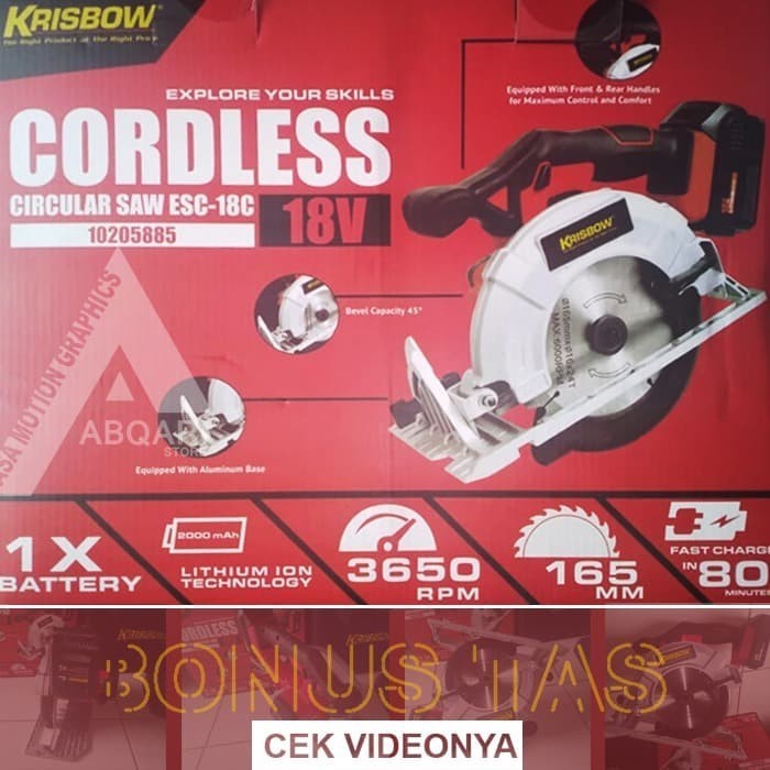 cordless circular saw / gergaji batre baterai / mesin potong