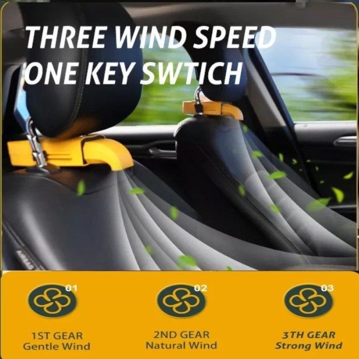 Car Cooling Fan Punggung Jok Belakang Kursi Usb Kipas Angin Mobil