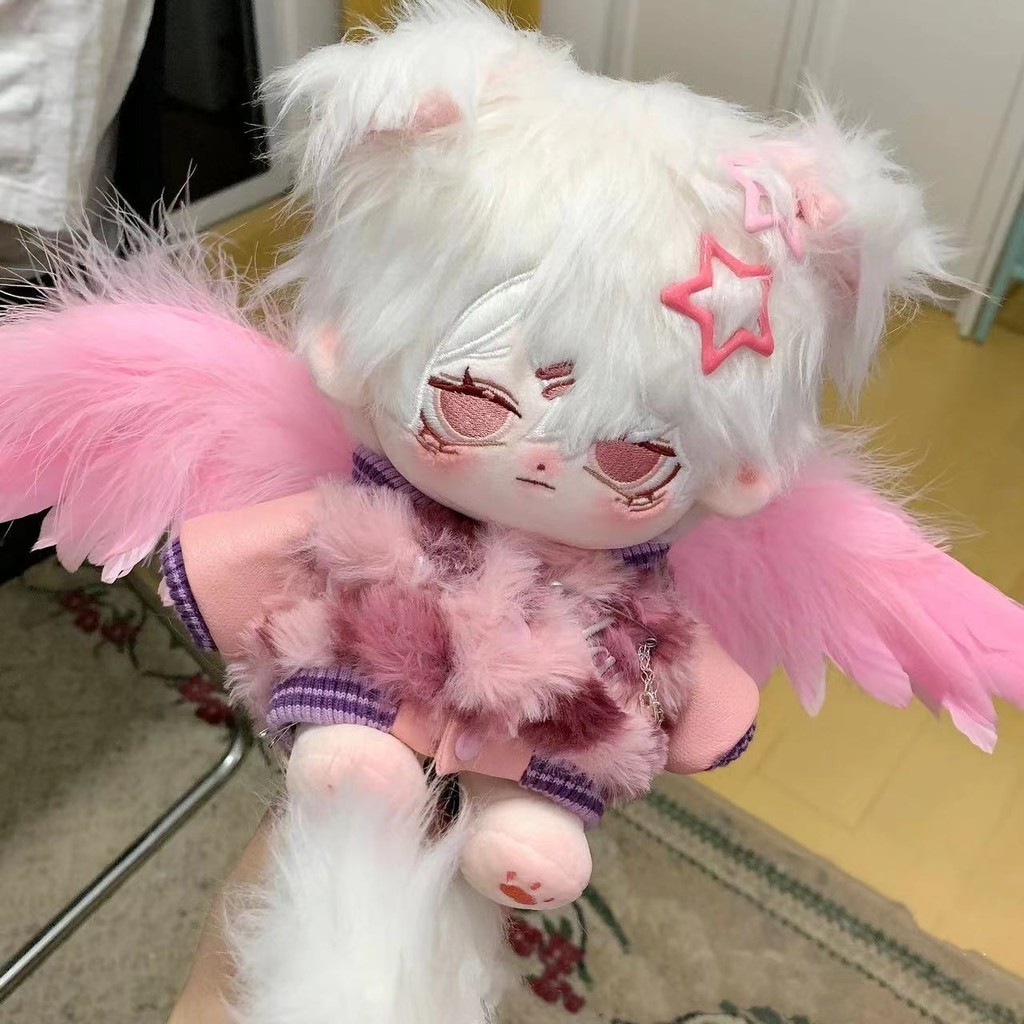 Cotton Doll High-Looking Peach Dog Washed Rabbit Fur with Tail Nude Doll Non-Attribute Doll Plush To