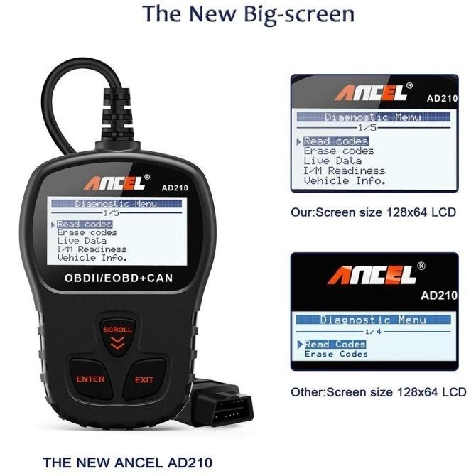 Ancel Ad210 Alat Scanner Diagnostik Mesin Mobil Obd2 Obdii