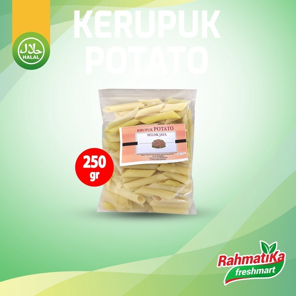 

Krupuk Potato / Kerupuk Potato Cap Selok Jaya 250 gram